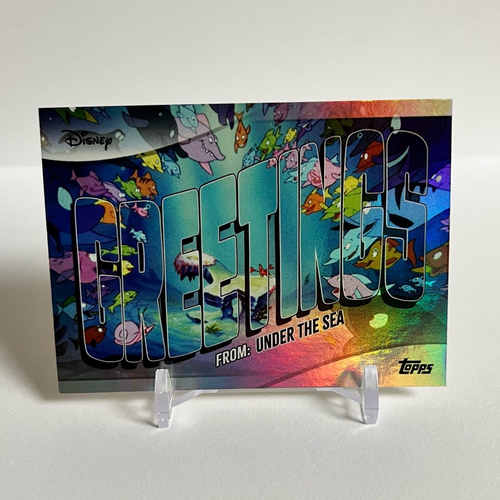 2025 Topps Disney Wonder Foil Postcard-#GF-24 Greetings From Under the Sea